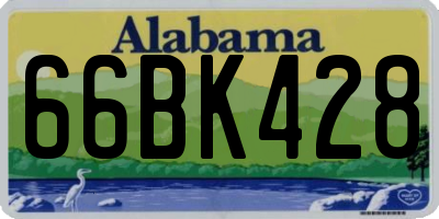 AL license plate 66BK428