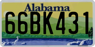 AL license plate 66BK431