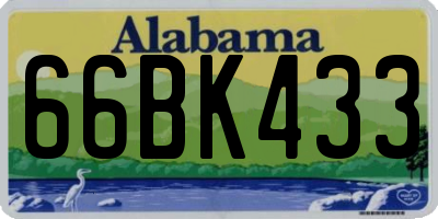 AL license plate 66BK433