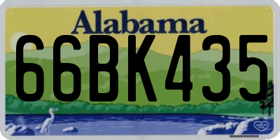 AL license plate 66BK435