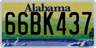 AL license plate 66BK437