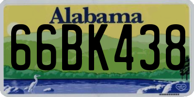 AL license plate 66BK438