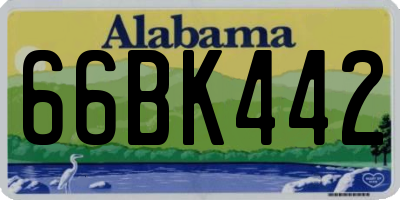 AL license plate 66BK442