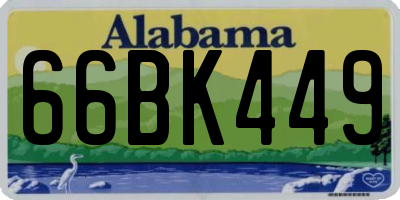 AL license plate 66BK449