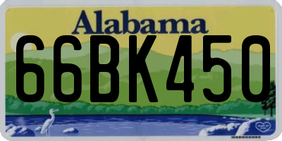 AL license plate 66BK450