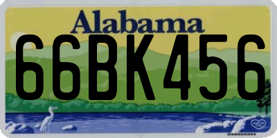 AL license plate 66BK456