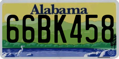 AL license plate 66BK458