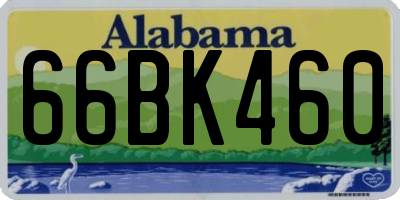 AL license plate 66BK460