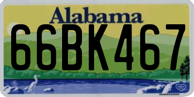 AL license plate 66BK467