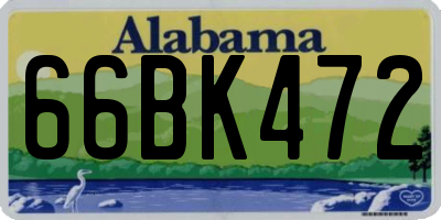 AL license plate 66BK472