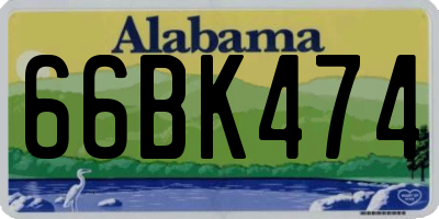 AL license plate 66BK474