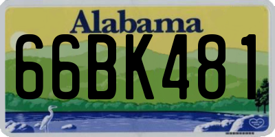 AL license plate 66BK481