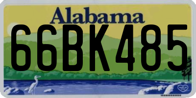 AL license plate 66BK485