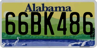 AL license plate 66BK486