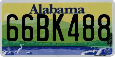 AL license plate 66BK488