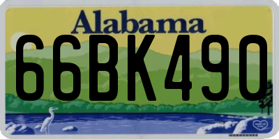 AL license plate 66BK490