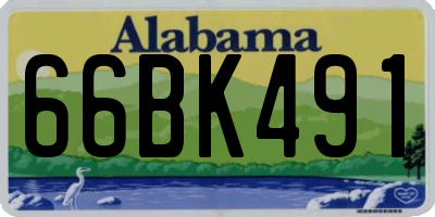 AL license plate 66BK491
