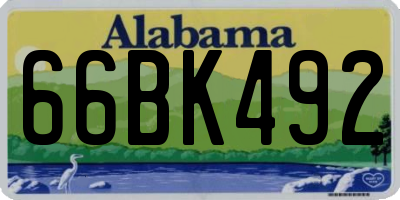 AL license plate 66BK492