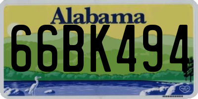 AL license plate 66BK494