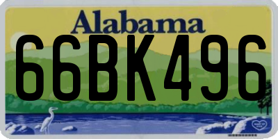 AL license plate 66BK496