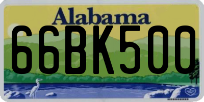 AL license plate 66BK500