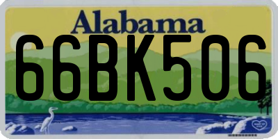 AL license plate 66BK506
