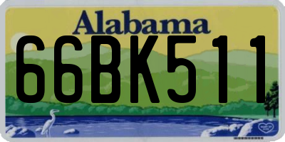 AL license plate 66BK511