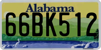 AL license plate 66BK512