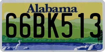AL license plate 66BK513