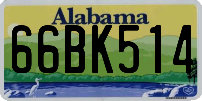 AL license plate 66BK514