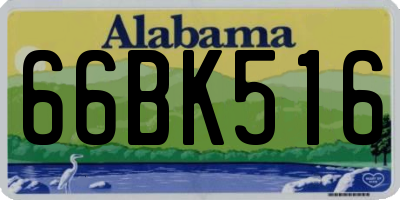 AL license plate 66BK516