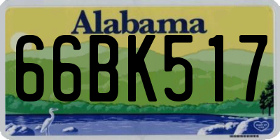 AL license plate 66BK517