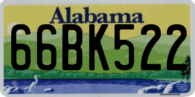AL license plate 66BK522