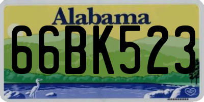 AL license plate 66BK523