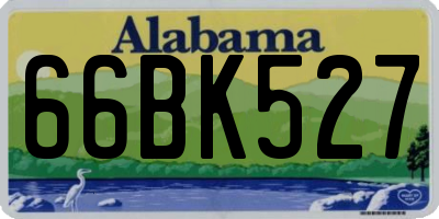 AL license plate 66BK527