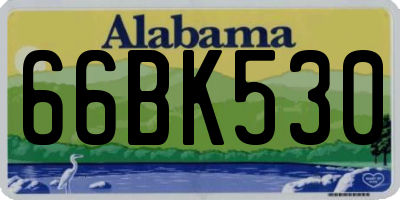 AL license plate 66BK530