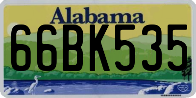 AL license plate 66BK535