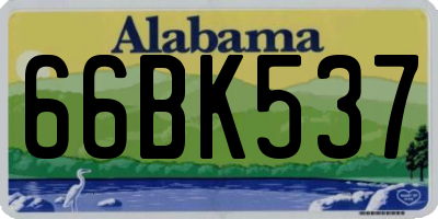 AL license plate 66BK537