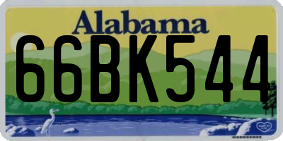 AL license plate 66BK544