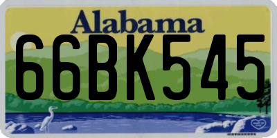 AL license plate 66BK545
