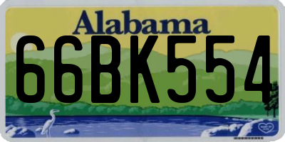 AL license plate 66BK554