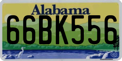 AL license plate 66BK556
