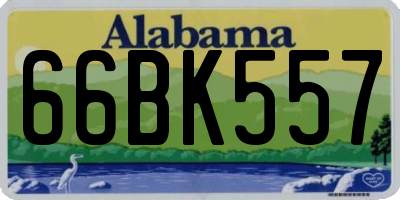 AL license plate 66BK557