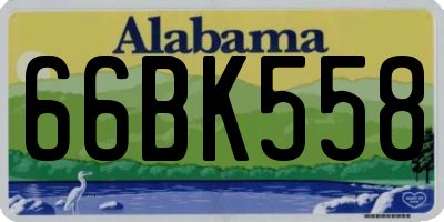 AL license plate 66BK558
