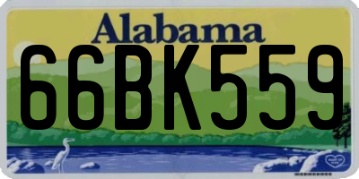 AL license plate 66BK559