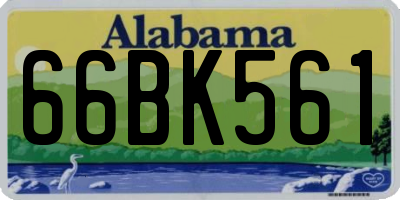 AL license plate 66BK561