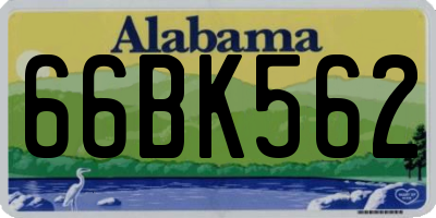 AL license plate 66BK562