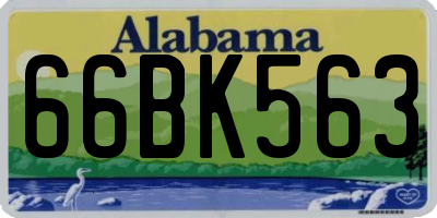 AL license plate 66BK563