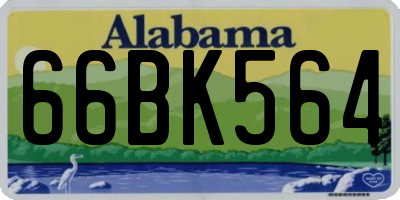 AL license plate 66BK564