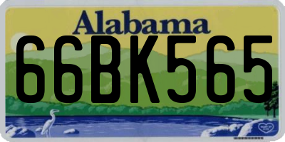 AL license plate 66BK565